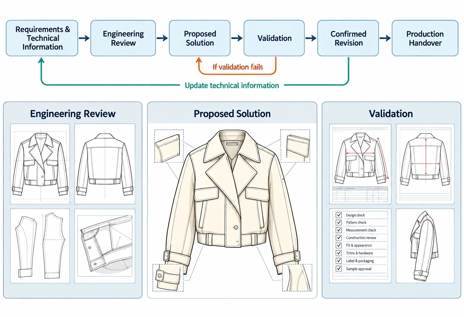 Cosa comprendono i servizi di ingegnerizzazione dei capi nella produzione di abbigliamento Cosa comprendono i servizi di ingegnerizzazione dei capi nella produzione di abbigliamento